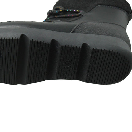 Big Girls Boots Girls Arya Zipper Winter Shearling Style Boots Size 4 Black