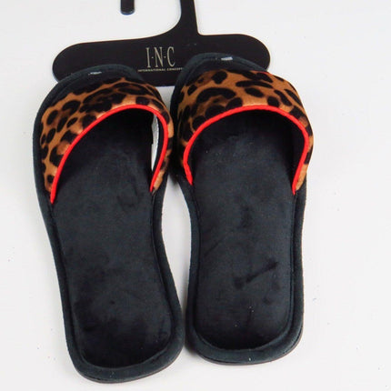 INC International Concepts Velvet Printed Slide Slippers Sz XS