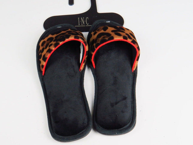 INC International Concepts Velvet Printed Slide Slippers Sz XS