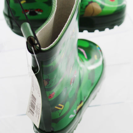 Little Kids Boots  Bug Camo Garden Rain Boots Green Size 5/6