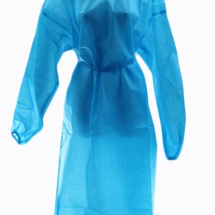 5 Pcs Disposable Medical Gown Sky Blue