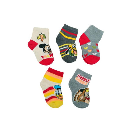 Baby Boys Socks Thankful 6 Pairs Baby Quarter Socks in Sizes 12-24 Months
