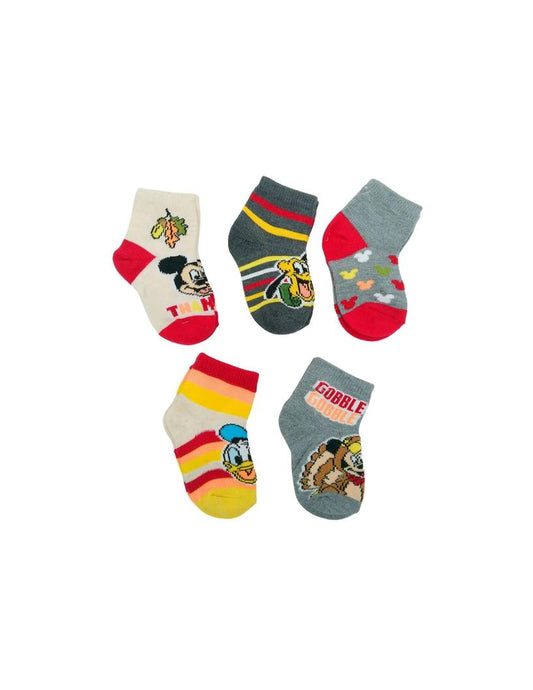 Baby Boys Socks Thankful 6 Pairs Baby Quarter Socks in Sizes 12-24 Months
