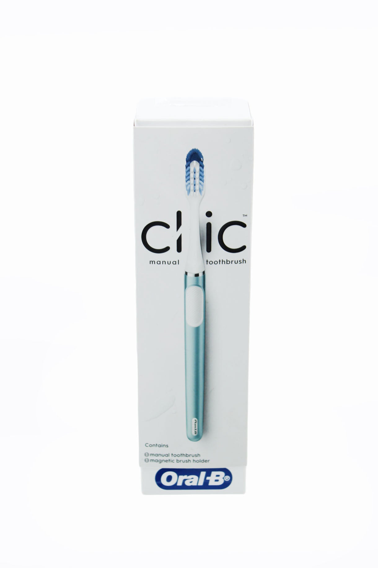 Oral-B Clic Toothbrush with Magnetic Brush Holder - Aqua - Soft