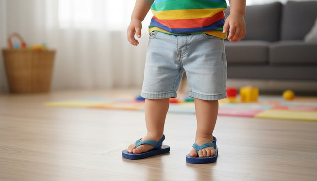 Toddler Boys Blue Flip Flop With Ankle Staps Size 7/8
