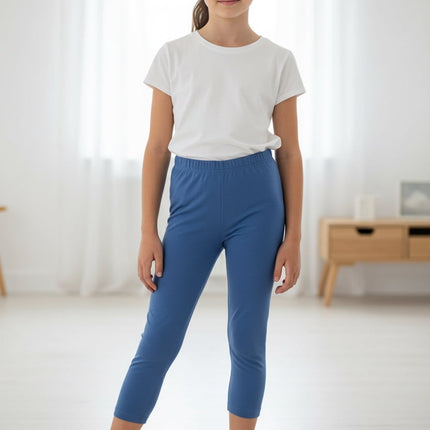 Pre-Owned Blue Cropped Leggings Girls Size 12