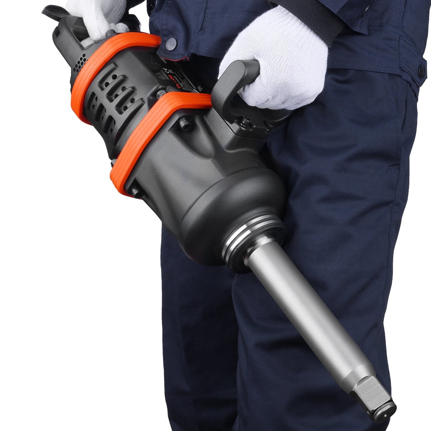 1 Inch Air Impact Wrench, Up to 5175 ft-lbs Beast Reverse Torque Output Pneumatic Impact Gun w/ 8 Inch Extended Anvil for Repairs and Maintenance of Heavy Duty Machinery / Semi-Truck / Bus
