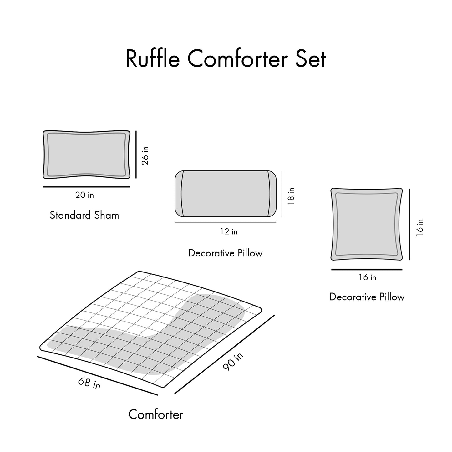 Comforter Set  Ruffle Comforter Set