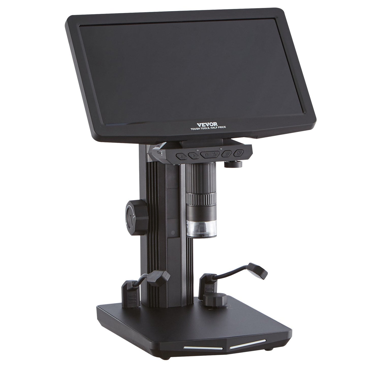 10.1" HDMI LCD Digital Microscope for Adults, Soldering Electron Microscope 1300X with IPS Screen, 8 LED Lights, 2 Flexible Side Lights, PC View, USB Coin Microscope for Windows/MacOS/TV, 32GB