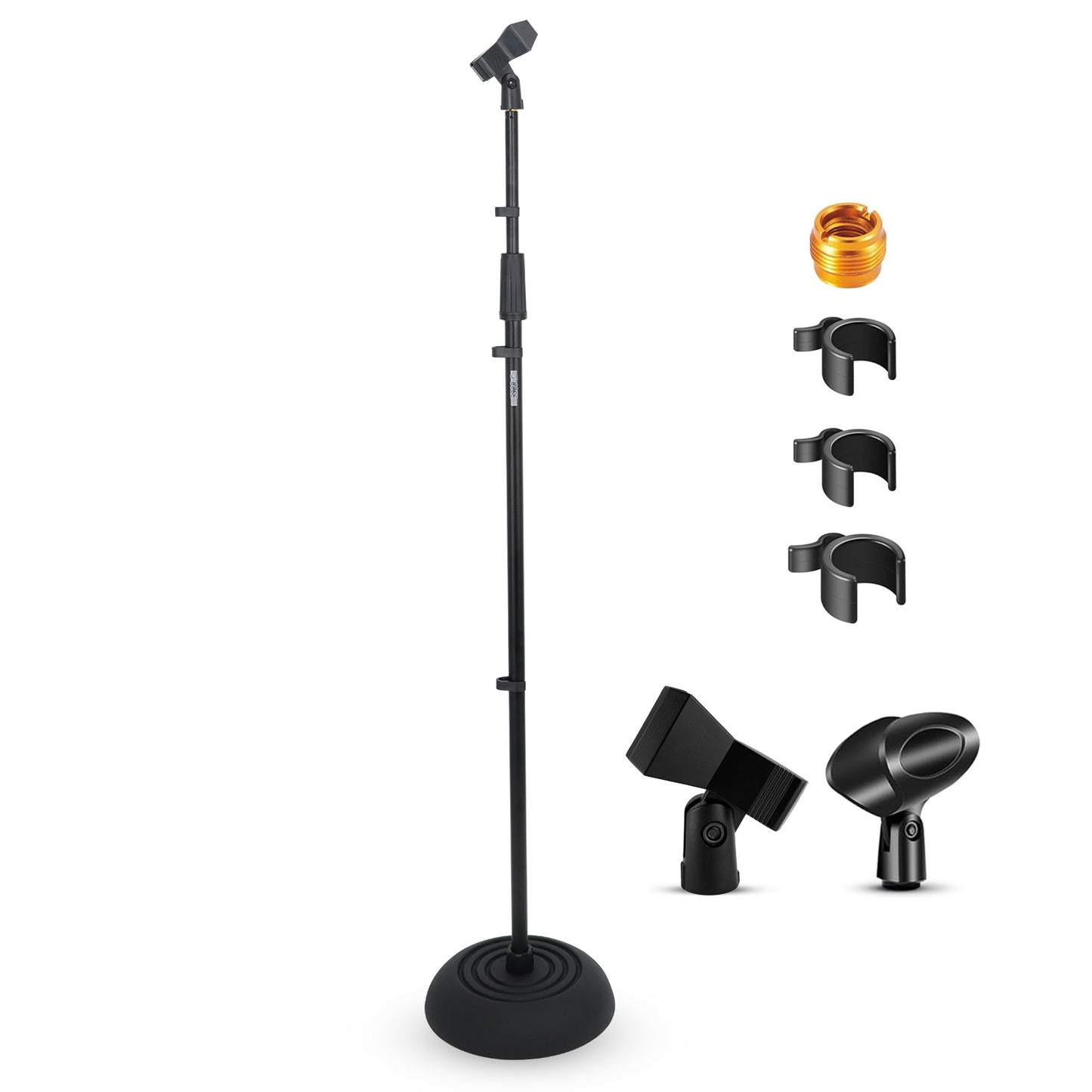 5Core Mic Stand Floor Heavy Duty Height Adjustable Pedestal Para Microfono for Singing On Stage Studio - MS RBP5