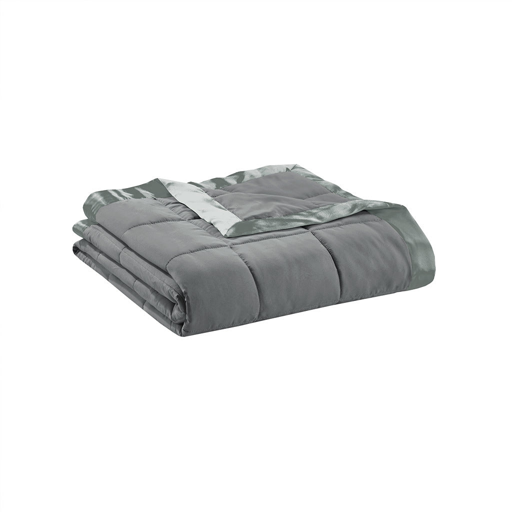 Down Alternative Lightweight Down Alternative Blanket with Satin Trim