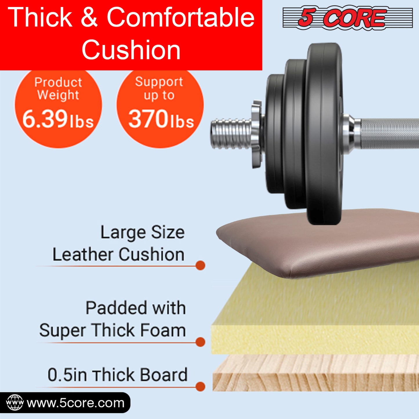 5 Core Keyboard Bench X Style Piano Stool Thick Padded Seat 16.3 to 19.6 inch Adjustable Keyboards Chair Brown - KBB 02 BR