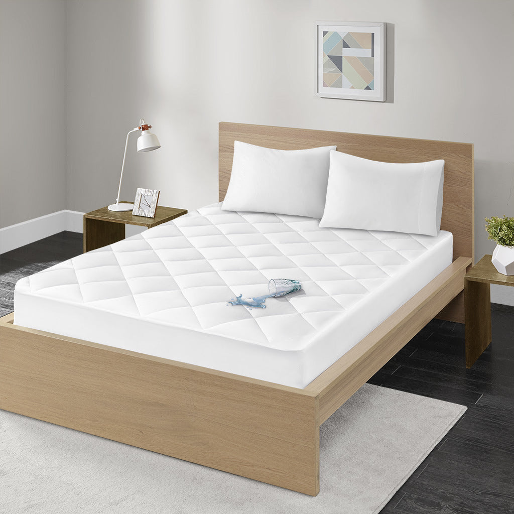 Mattress Pad 300 Thread Count Cotton Sateen Waterproof Mattress Pad