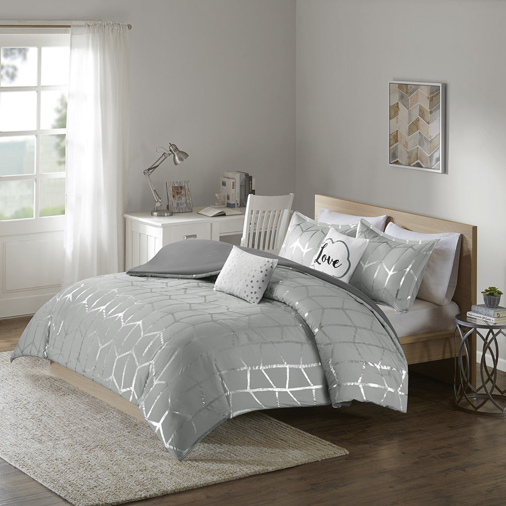 Duvet Cover Metallic Printed Duvet Cover Set