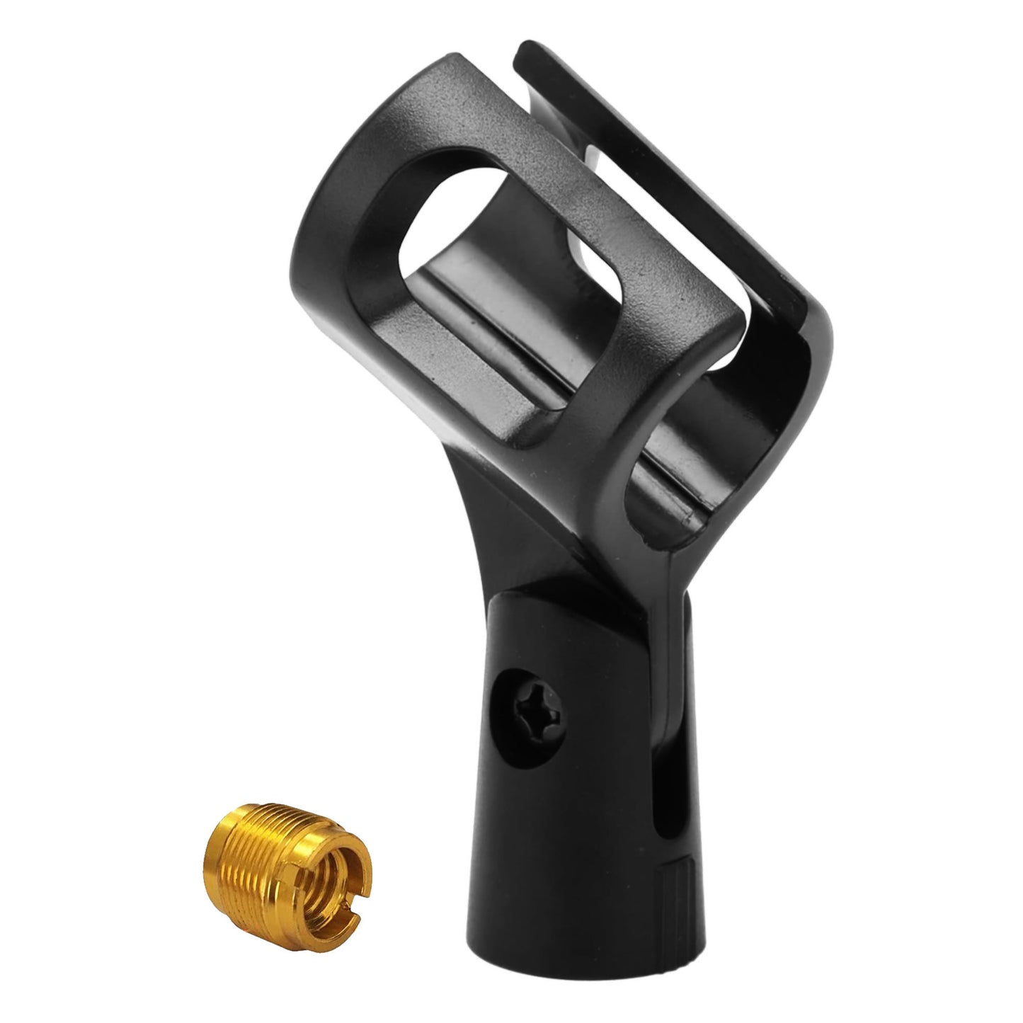 5 Core Microphone Clip Holder 6 Pieces Barrel Style with Screw Adapters 5/8 to 3/8 Inch - MC-01 6 PCS
