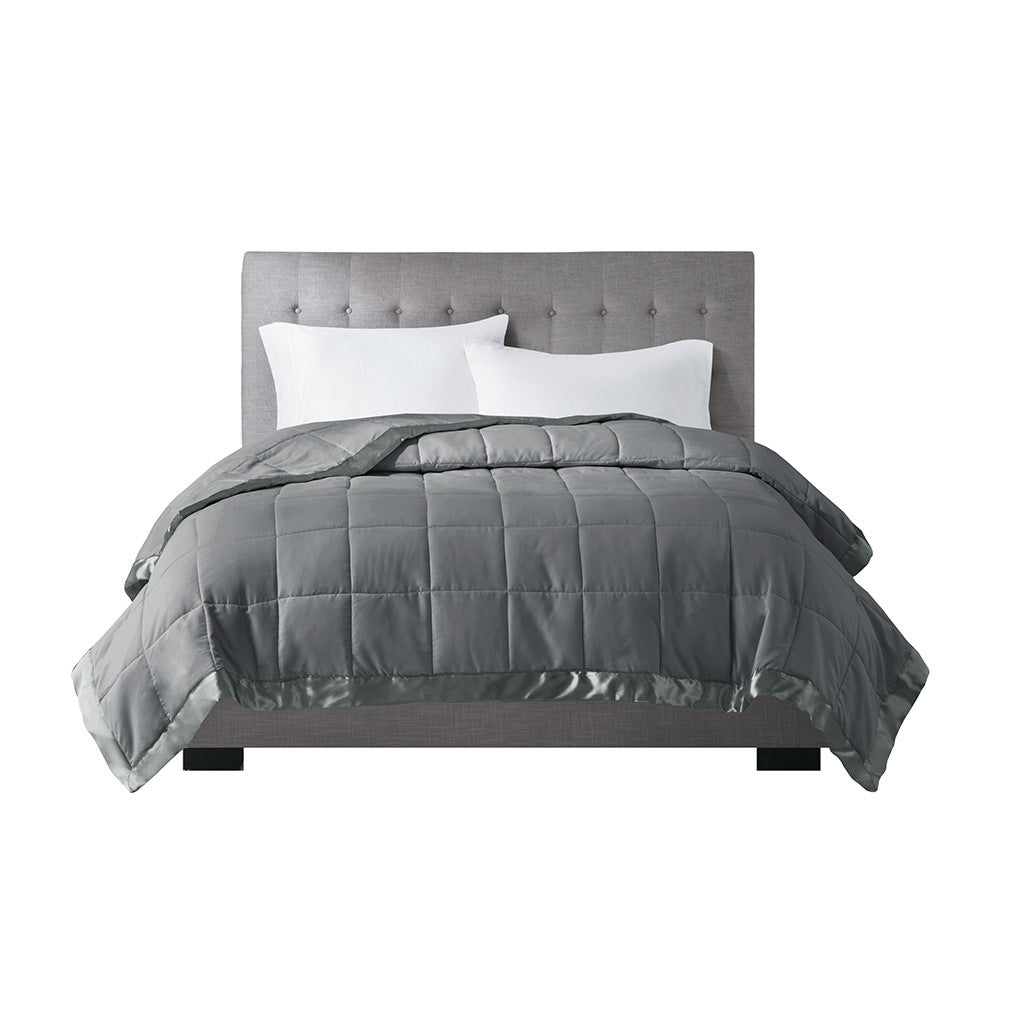 Down Alternative Lightweight Down Alternative Blanket with Satin Trim