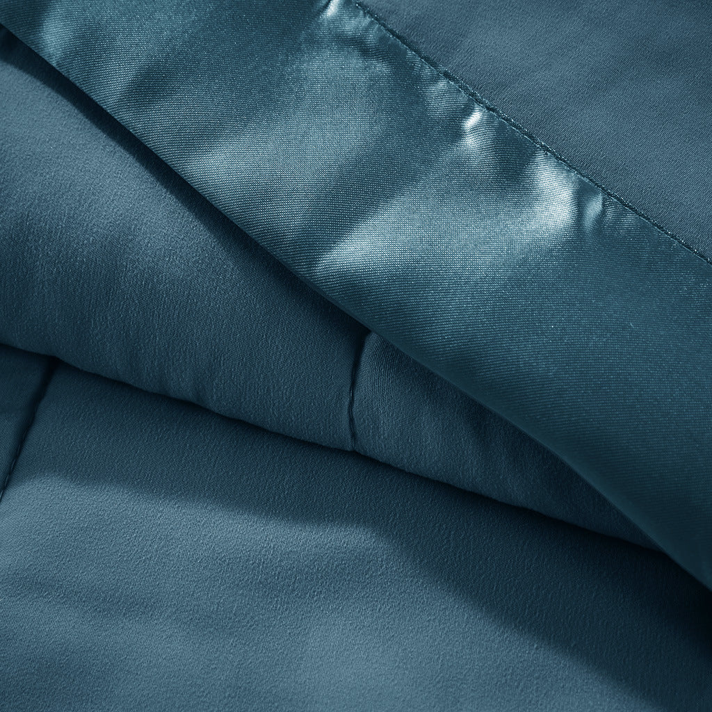 Down Alternative Lightweight Down Alternative Blanket with Satin Trim