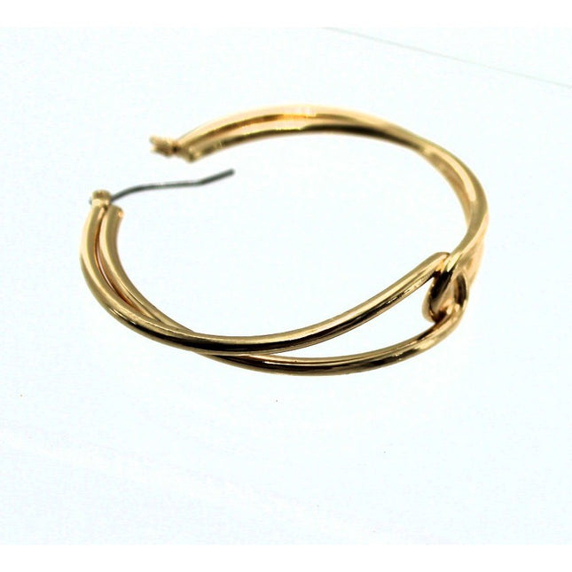 Laundry by Shelli Segal Gold Tone Double Hoop Knot Earrings