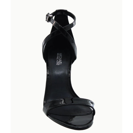 Michael Kors Ava Black Patent Leather Crisscross Ankle Strap Stiletto 6.5M