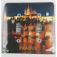 3d Rose Prague Czech Republic At Night Double Toggle Switch Cover
