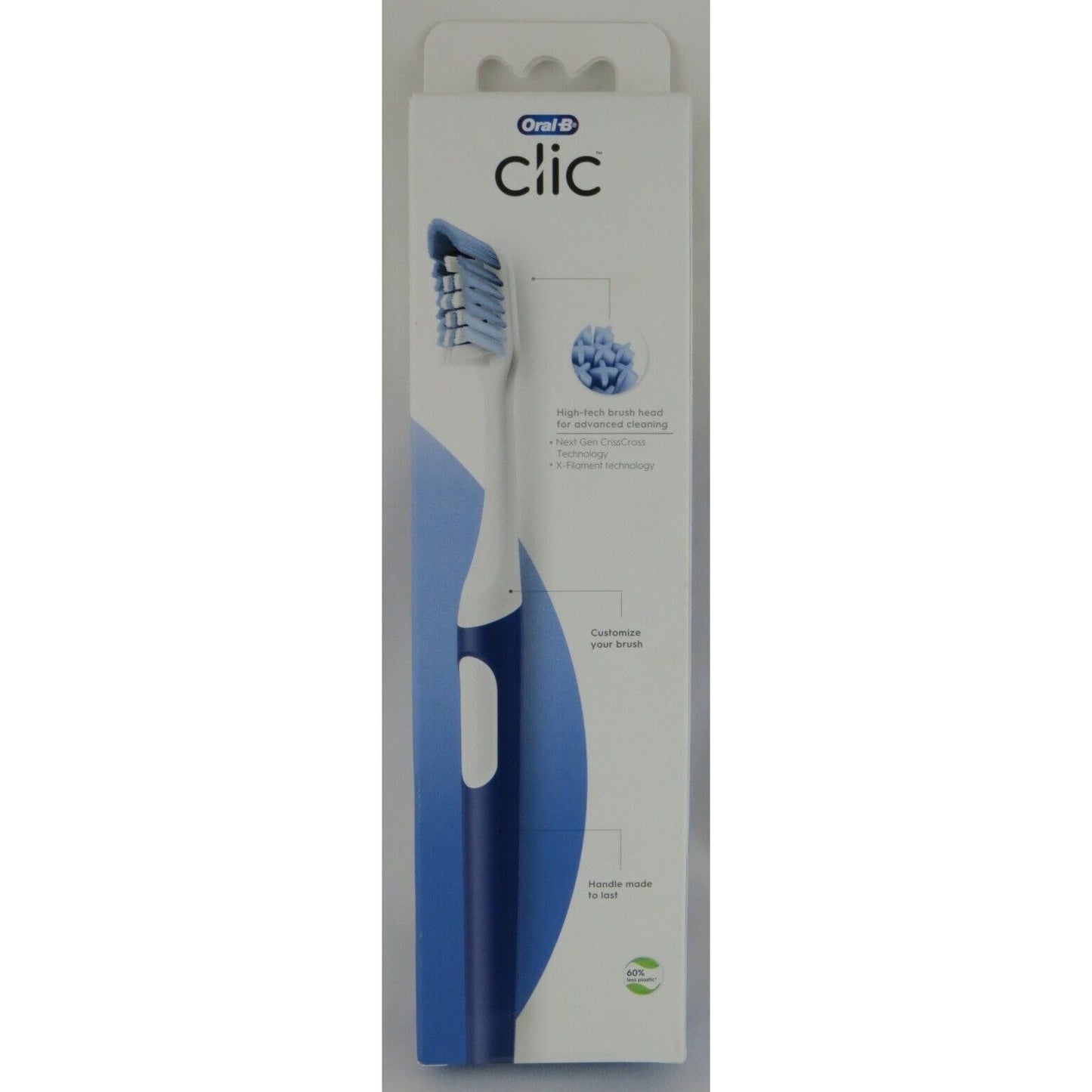 Oral-B Clic Toothbrush Handle with Replaceable Brush Head White