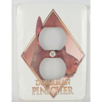 3d Rose Doberman Pinscher 2-Plug Outlet Cover