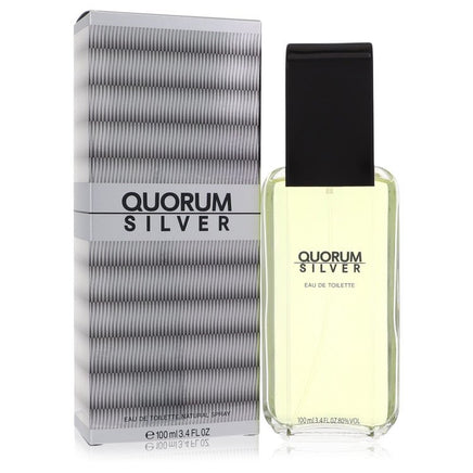 Quorum Silver by Puig Eau De Toilette Spray 3.4 oz for Men - Banachief Outlet