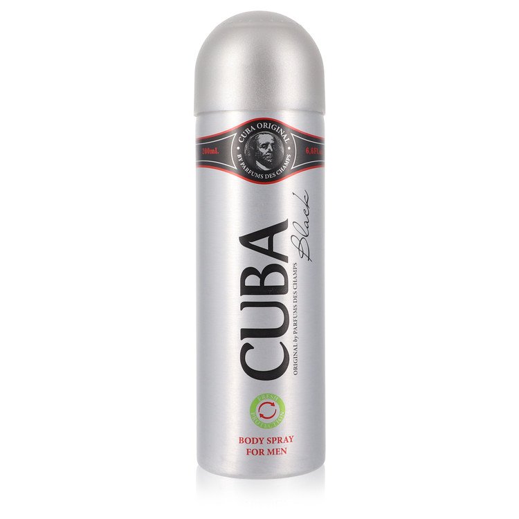 CUBA Black by Fragluxe Body Spray 6.6 oz for Men - Banachief Outlet