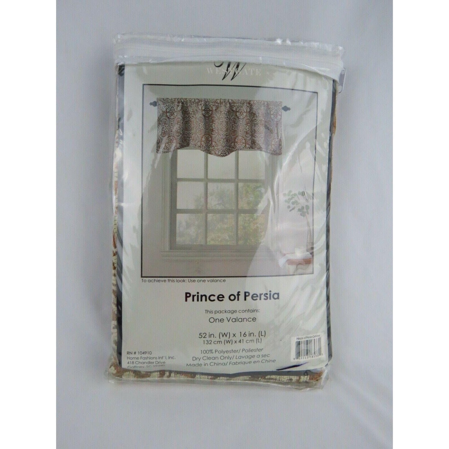 Prince of Persia Top Treatment Valance  52 in W x 16