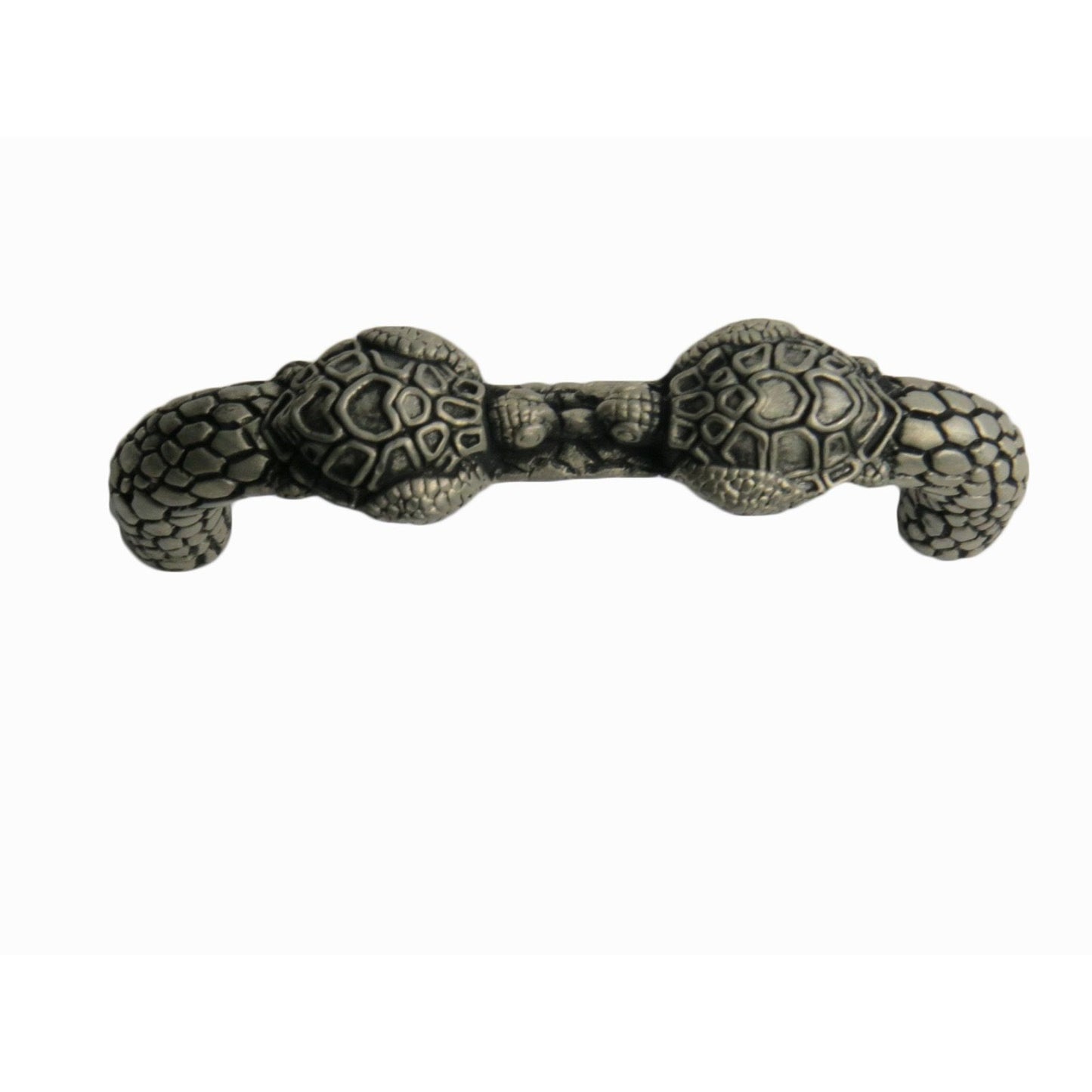 Cabinet Pull Vicenza Designs K1059 Pollino Turtle Pull 3-Inch Polished Silver
