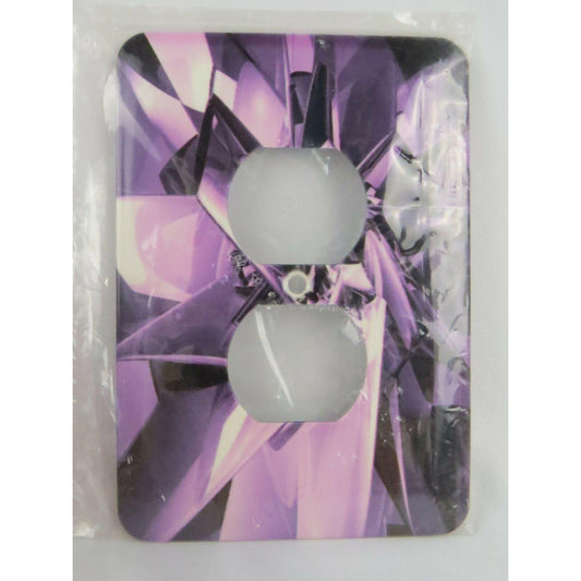 3d Rose Metals Of Purple Digital Artwork Of Reflective Purple Outlet Cover